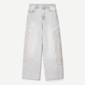 Jeans baggy bordado