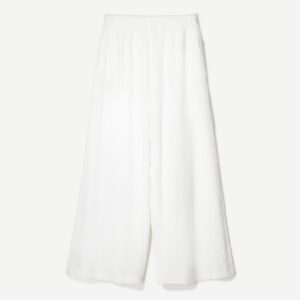 Pantalon wide leg rústico double cloth