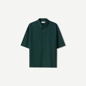 Camisa manga corta plisada