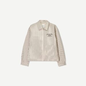 Chaqueta de rayas con bordado